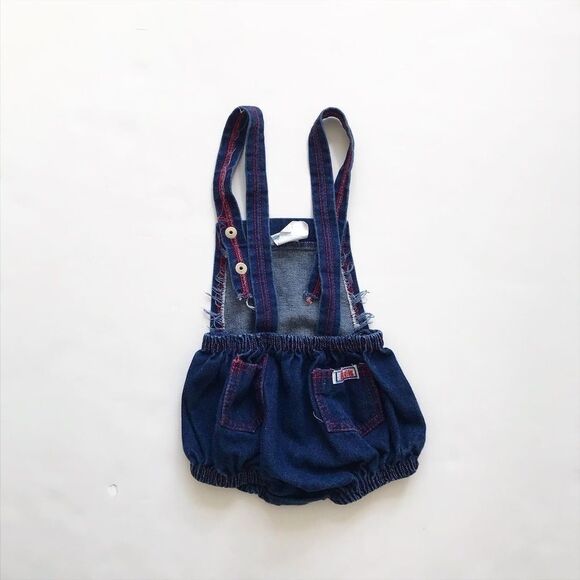 Vintage Ruffniks denim bubble romper 3m/fit 6-12m - Picture 4 of 5